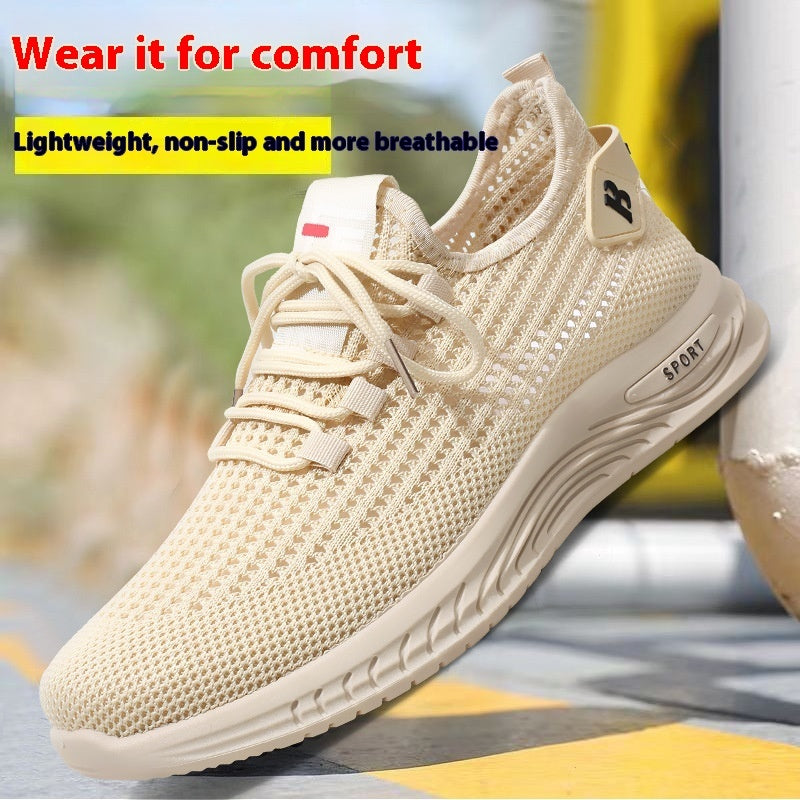 trendy-threeads Men's Leisure Pajamas Soft Bottom Mesh Shoes