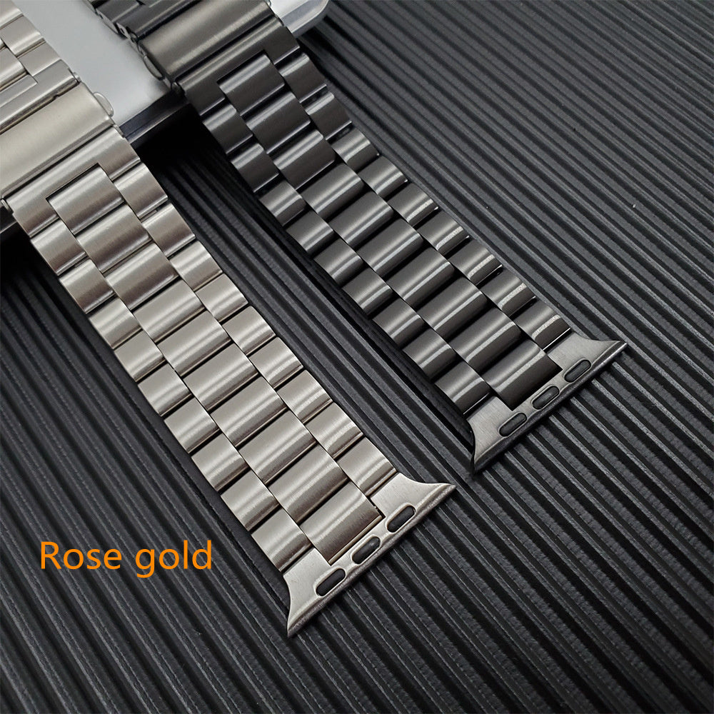 trendy-threeads Steel Metal One-piece Three-bead Strap