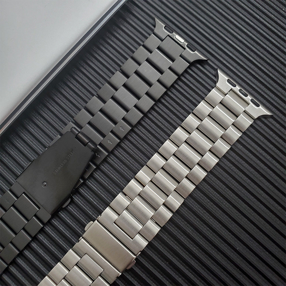 trendy-threeads Steel Metal One-piece Three-bead Strap